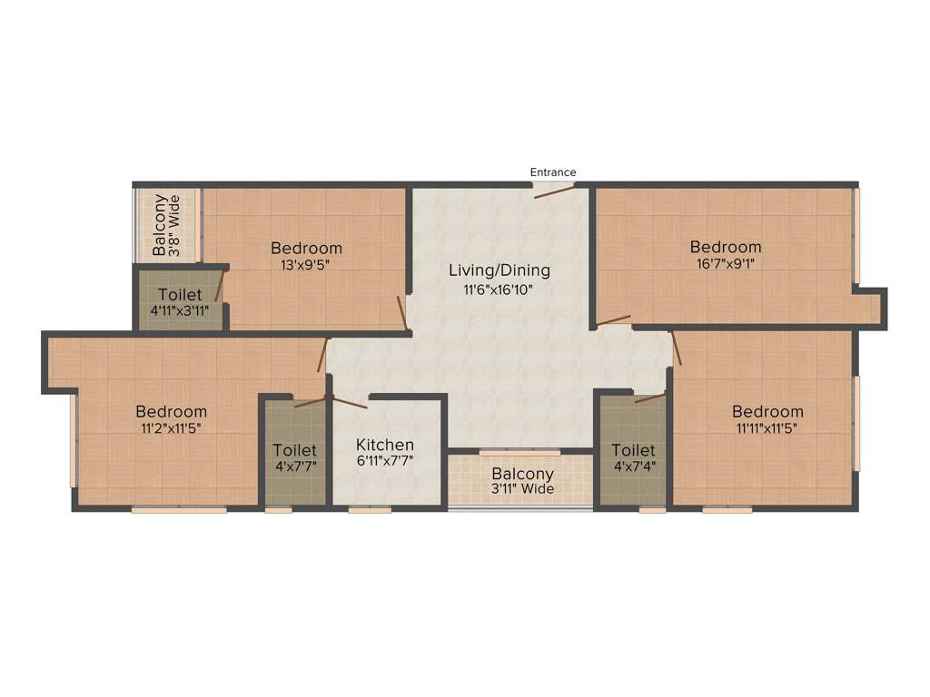 Amrapali Lal Mohan (4BHK+4T (1,494 sq ft) 1494 sq ft)