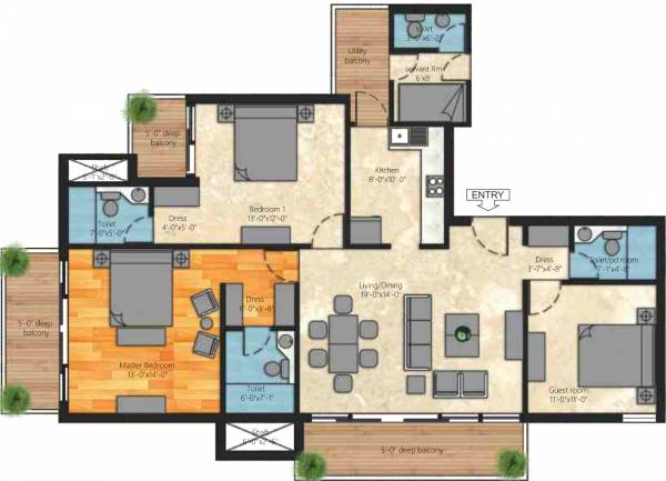 Iramya Passion (3BHK+3T (1,550 sq ft) + Servant Room 1550 sq ft) Iramya Passion (3BHK+3T (1,550 sq ft) + Servant Room 1550 sq ft)