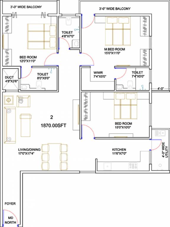 Fateh Perfecta Charisma (3BHK+3T (1,870 sq ft) 1870 sq ft) Fateh Perfecta Charisma (3BHK+3T (1,870 sq ft) 1870 sq ft)