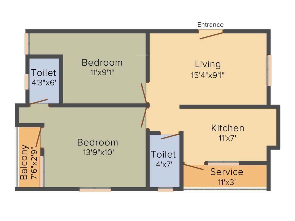 Ourhomes The Pluto (2BHK+2T (827 sq ft) 827 sq ft)