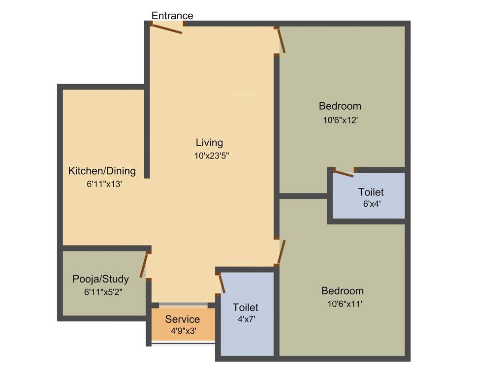 Jeevan SM Enclave (2BHK+2T (931 sq ft) + Pooja Room 931 sq ft)