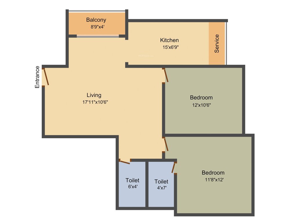 Jeevan SM Enclave (2BHK+2T (990 sq ft) 990 sq ft)