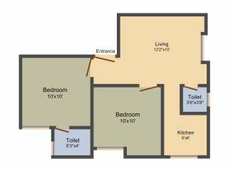 Ganthimathi Gautham Apartments (2BHK+2T (600 sq ft) 600 sq ft)