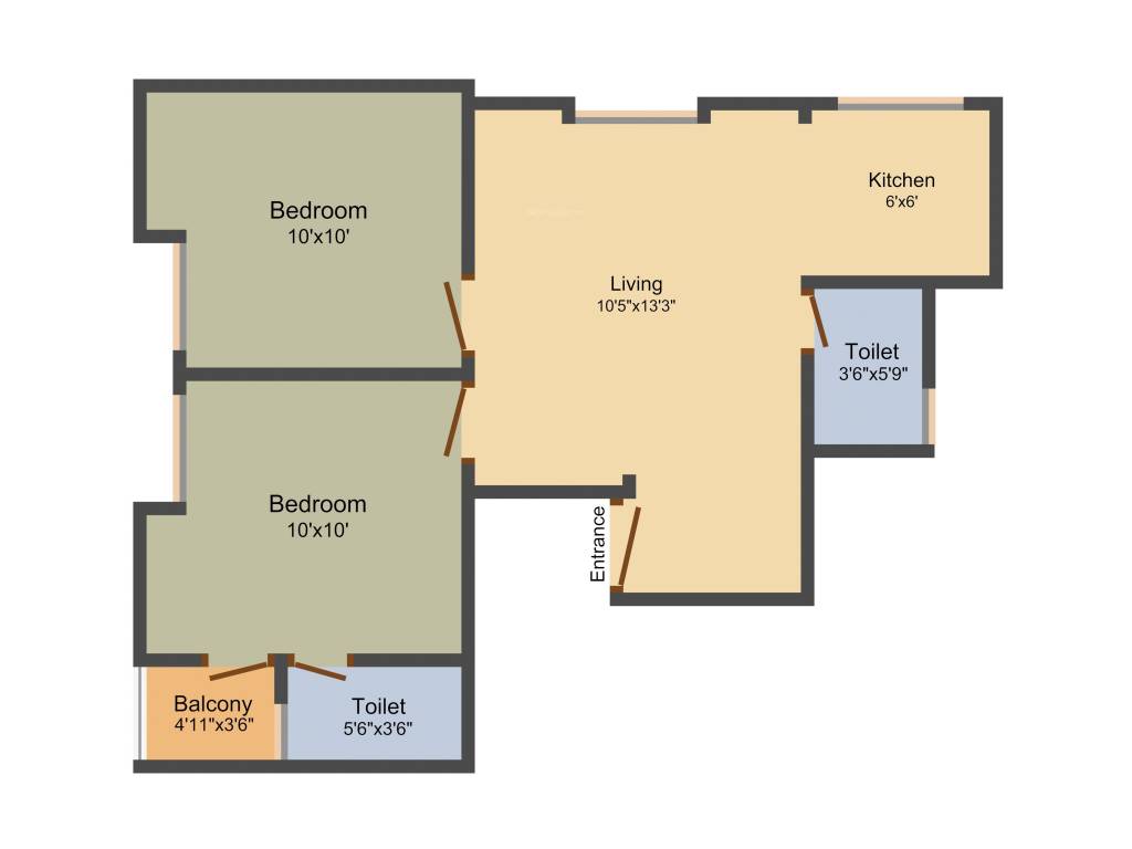 Ganthimathi Gautham Apartments (2BHK+2T (650 sq ft) 650 sq ft)