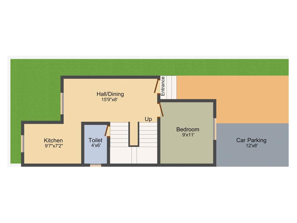 DS DS Hill View Phase II (2BHK+2T (893 sq ft) 893 sq ft)
