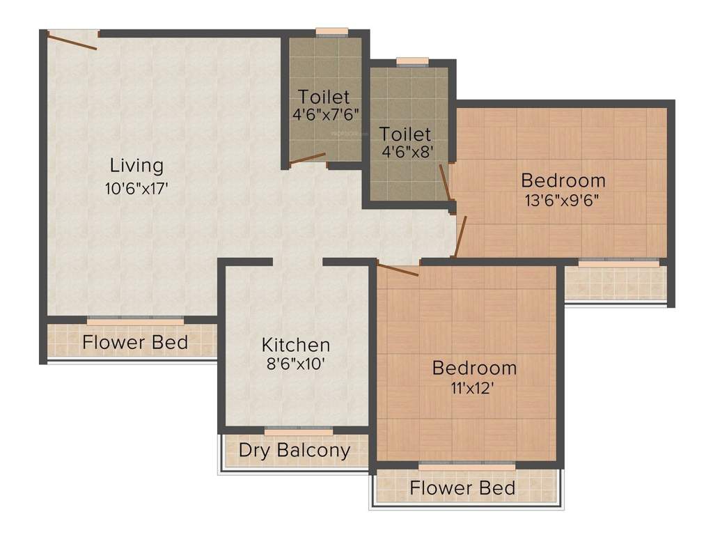 Vinay Unique Imperia (2BHK+2T (1,077 sq ft) 1077 sq ft)