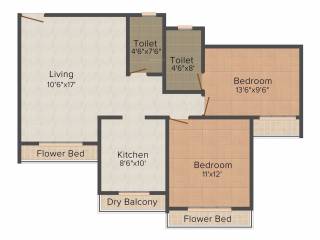 Vinay Unique Imperia (2BHK+2T (1,077 sq ft) 1077 sq ft) Vinay Unique Imperia (2BHK+2T (1,077 sq ft) 1077 sq ft)