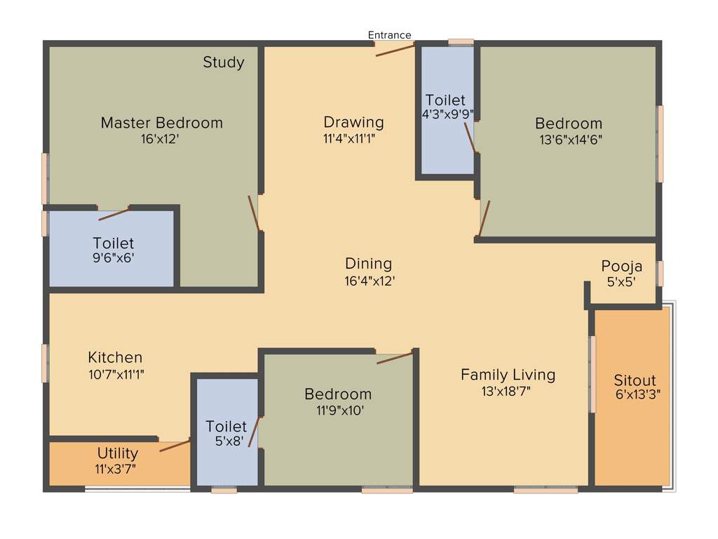 EIPL Skyila (3BHK+3T (2,175 sq ft) + Pooja Room 2175 sq ft)