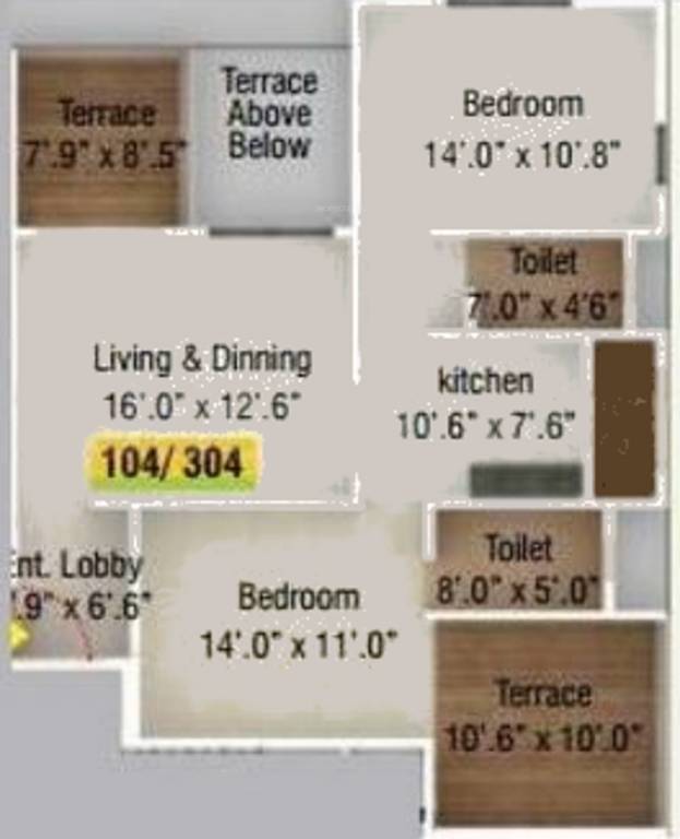 Shree Radhe Construction Shree Radhe (2BHK+2T (1,174 sq ft) 1174 sq ft)