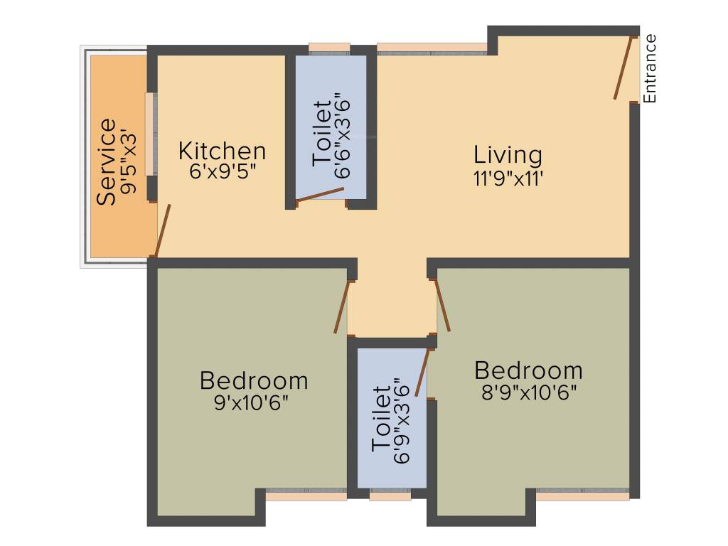 Sai Soundharyam Akshayam (2BHK+2T (667 sq ft) 667 sq ft)