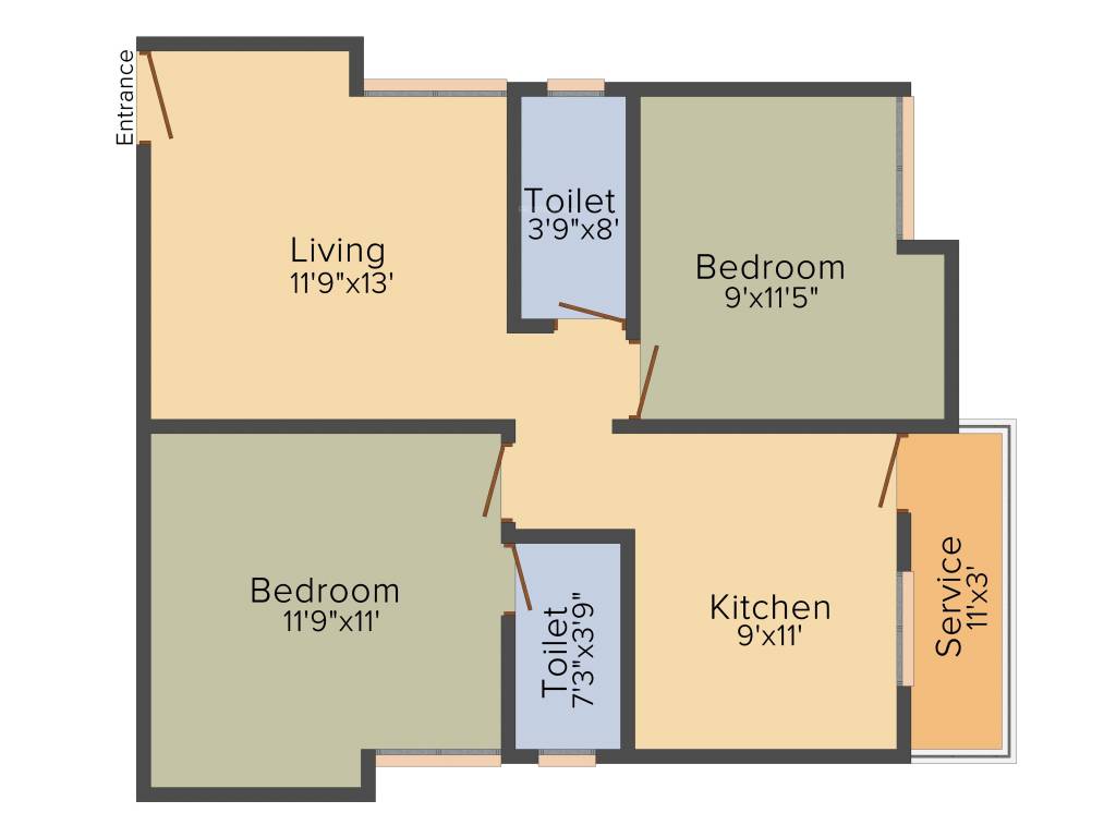 Sai Soundharyam Akshayam (2BHK+2T (842 sq ft) 842 sq ft)