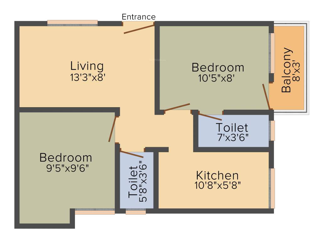 Sai Soundharyam Akshayam (2BHK+2T (631 sq ft) 631 sq ft)