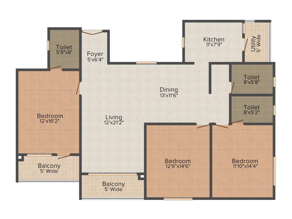 Maangalya Prosper Signature Block Phase 1 (3BHK+3T (1,794 sq ft) 1794 sq ft)