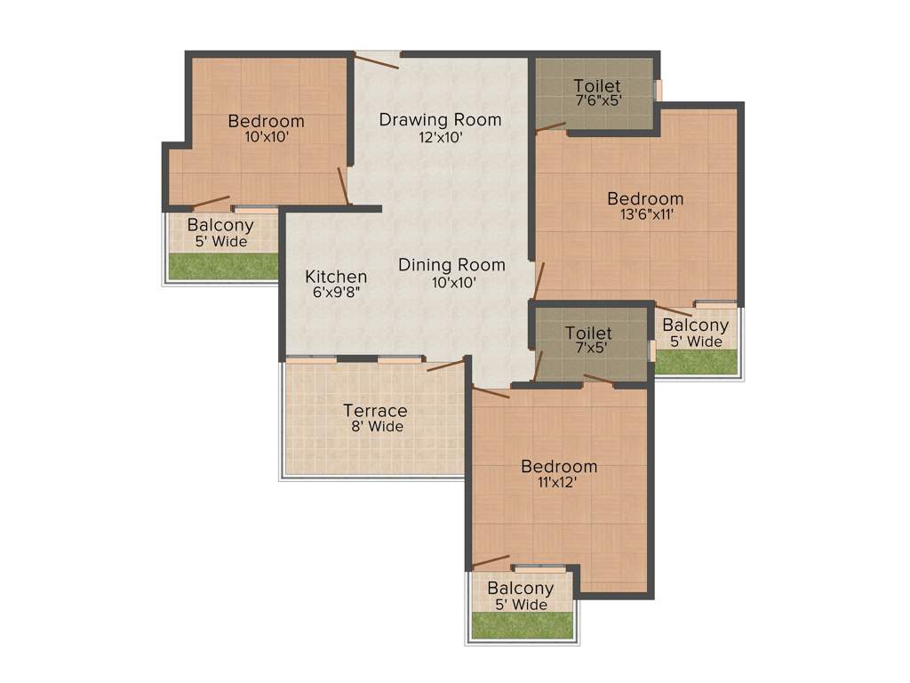 Himalaya Pride (3BHK+2T (1,453 sq ft) 1453 sq ft)