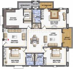 NCC Nagarjuna Residency (3BHK+3T (2,690 sq ft) 2690 sq ft) NCC Nagarjuna Residency (3BHK+3T (2,690 sq ft) 2690 sq ft)