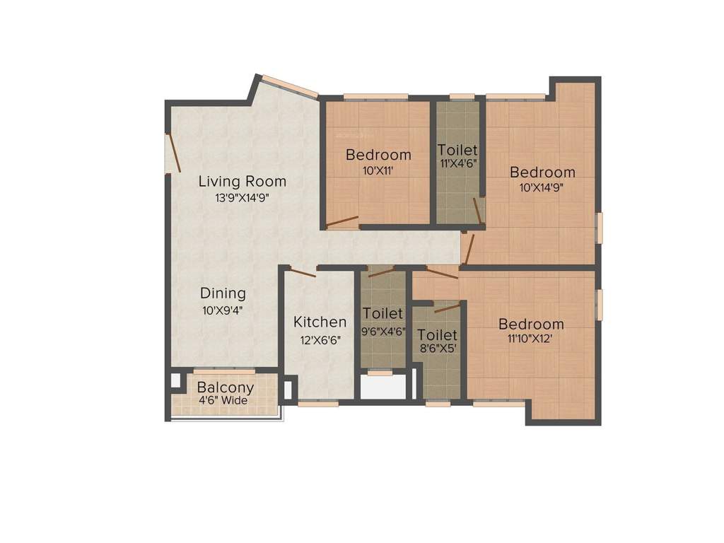 GHG Laxmi Aquascape (3BHK+3T (1,660 sq ft) 1660 sq ft)