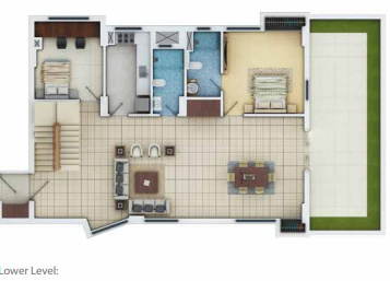 laxmi aquascape Floor Plan Lower Level Duplex Plan