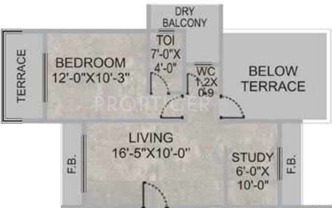 Home Plus Green View (1BHK+1T (837 sq ft)   Study Room 837 sq ft)