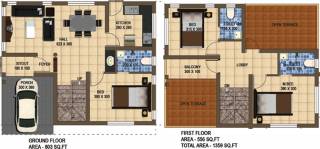 Silver Castle Misty Greens (3BHK+3T (1,359 sq ft) 1359 sq ft)