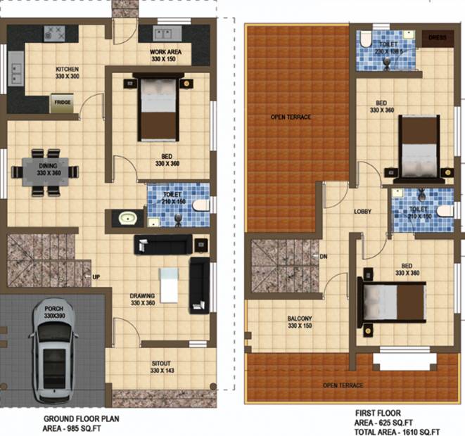 Silver Castle Misty Greens (3BHK+3T (1,610 sq ft) 1610 sq ft)