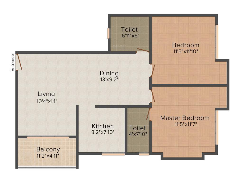 Gajpati Eureka Ashiyana (2BHK+2T (1,029 sq ft) 1029 sq ft)