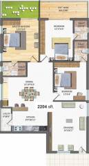 Reliance Krishna Grandeur (3BHK+3T (2,204 sq ft) 2204 sq ft)