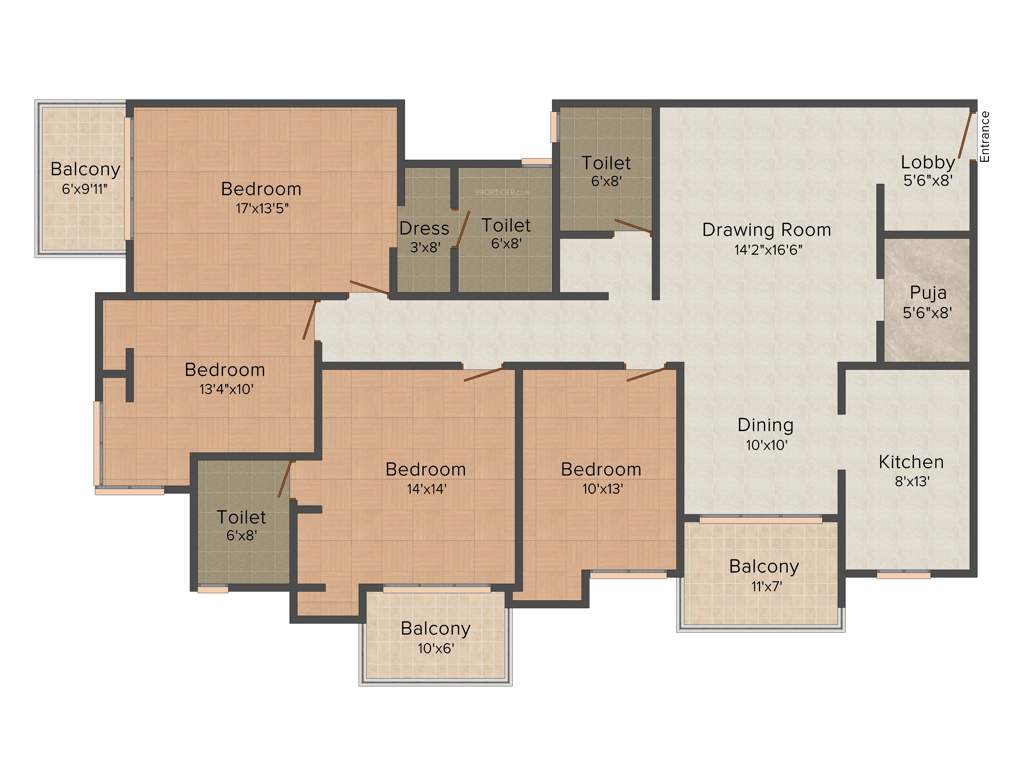 Gajpati Astha Prestige (4BHK+3T (2,350 sq ft) + Pooja Room 2350 sq ft)