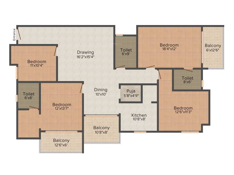 Gajpati Astha Prestige (4BHK+3T (2,375 sq ft) + Pooja Room 2375 sq ft)