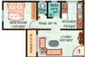 Mahajan Gurudev Apartment (1BHK+1T (580 sq ft) 580 sq ft)