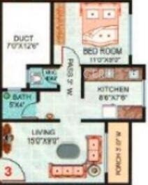 Mahajan Gurudev Apartment (1BHK+1T (670 sq ft) 670 sq ft)