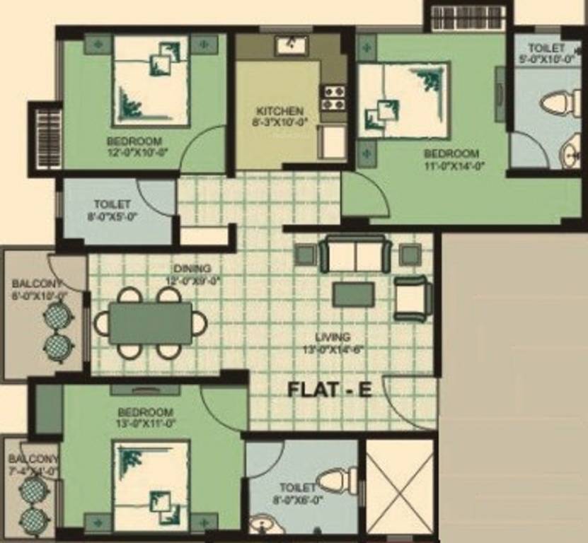Gajpati Eureka Heights (3BHK+3T (1,514 sq ft) 1514 sq ft) Gajpati Eureka Heights (3BHK+3T (1,514 sq ft) 1514 sq ft)