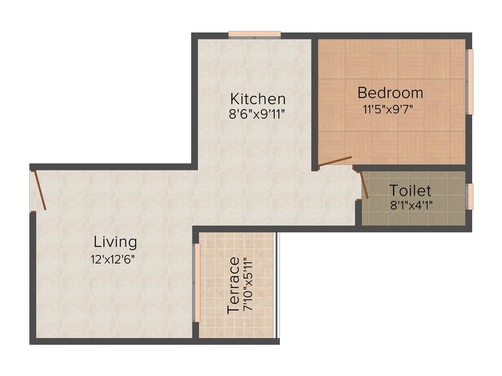 Bunty Mayur Kilbil (1BHK+1T (648 sq ft) 648 sq ft)