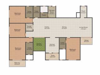 Sobha Indraprastha (4BHK+4T (3,301 sq ft)   Servant Room 3301 sq ft)