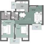 Unitech Gardens (2BHK+2T (1,050 sq ft) 1050 sq ft)