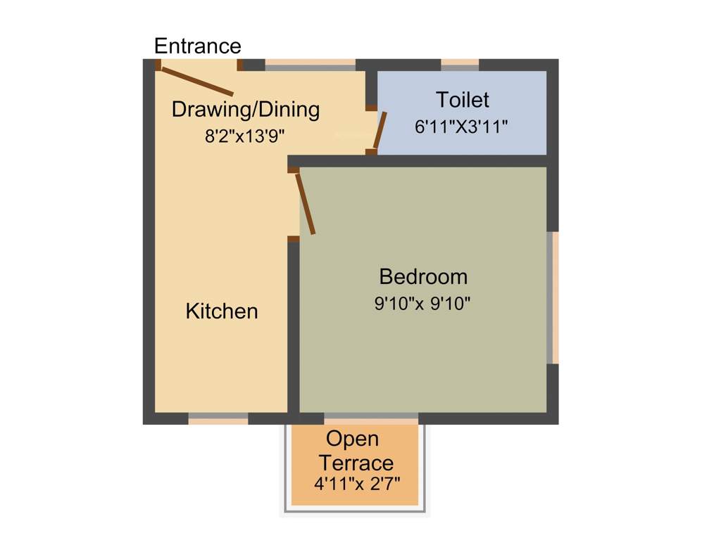 Aspirana Malabar Residency (1BHK+1T (297 sq ft) 297 sq ft)