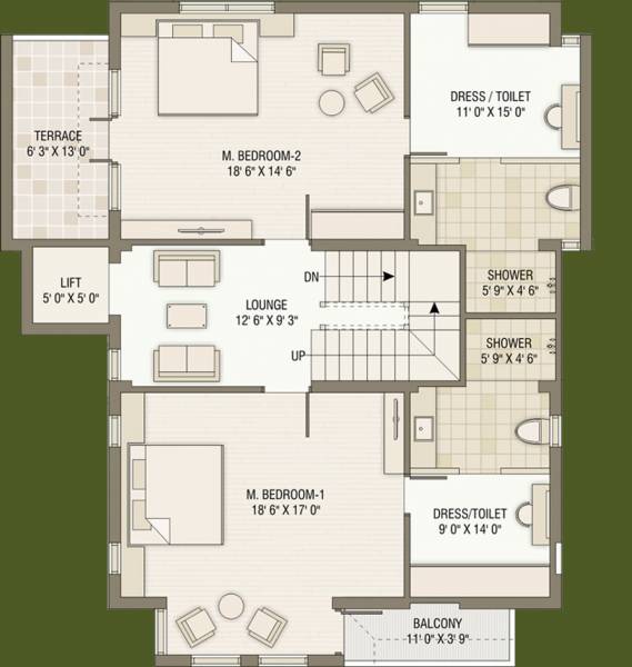 Vrundavan Shree Vrundavan Villa 6 (4BHK+6T (5,850 sq ft) + Servant Room 5850 sq ft)