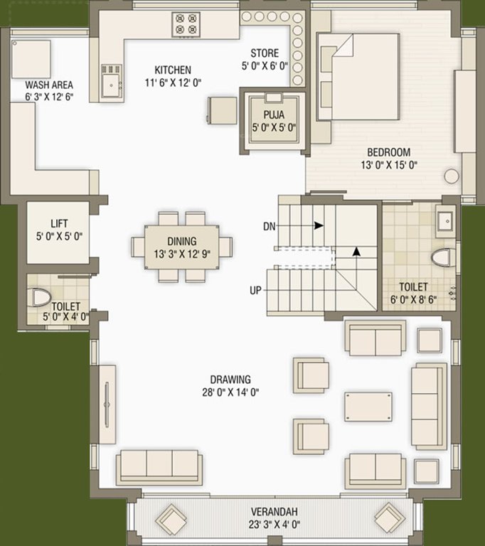 Vrundavan Shree Vrundavan Villa 6 (4BHK+6T (5,850 sq ft) + Servant Room 5850 sq ft)