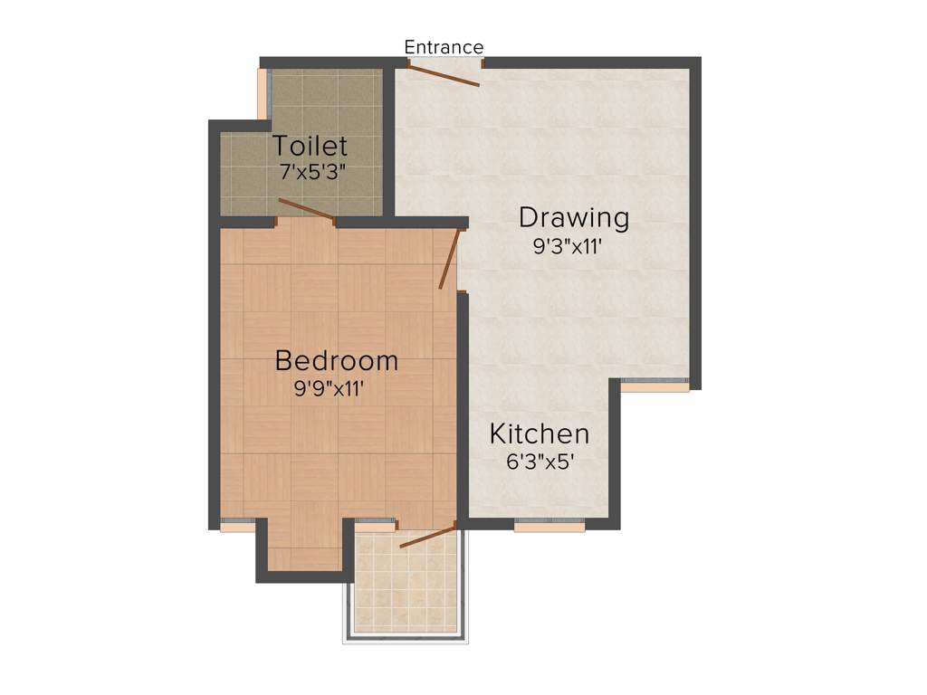 Silverglades Merchant Plaza (1BHK+1T (700 sq ft) 700 sq ft)