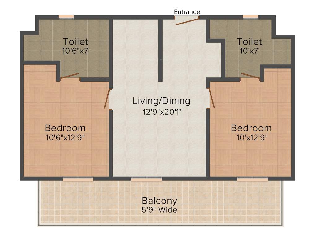 Silverglades Merchant Plaza (2BHK+2T (1,400 sq ft) 1400 sq ft)