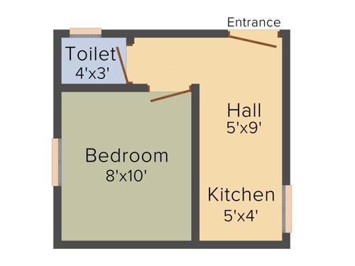 Smithila Sai Villas (1BHK+1T (225 sq ft) 225 sq ft)