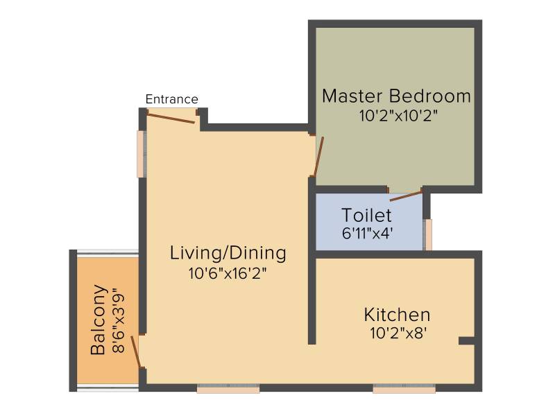 StepsStone HariSri (1BHK+1T (586 sq ft) 586 sq ft)