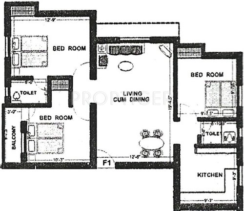 Thilaga Thilaga Navarathinam (3BHK+3T (1,079 sq ft) 1079 sq ft)