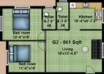 Geejay Homes Rajagopalan Street (2BHK+2T (861 sq ft) 861 sq ft)