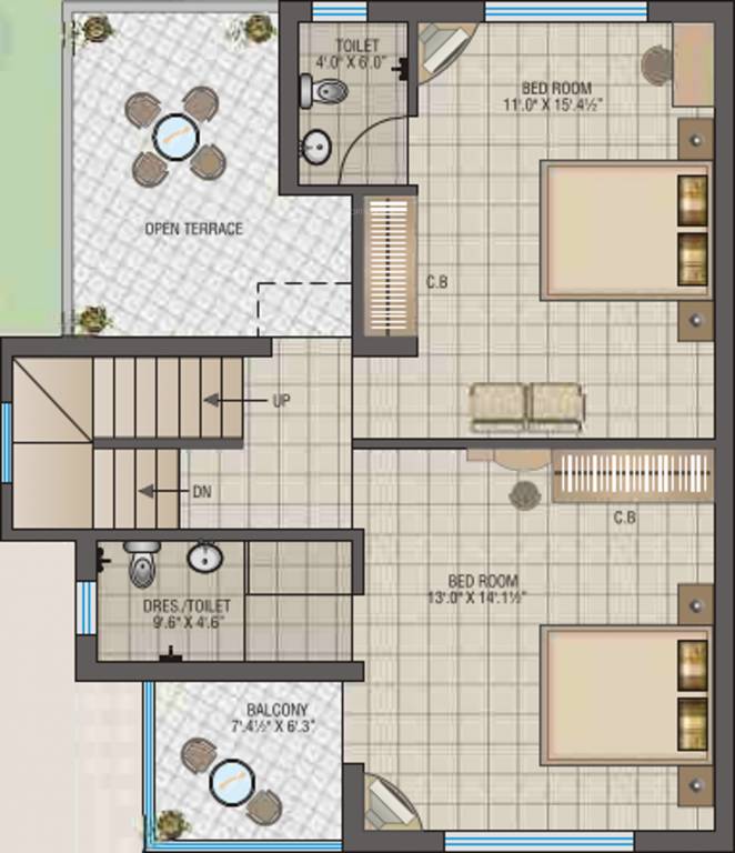 CJ Ganesh Shrusti (3BHK+3T (1,456 sq ft) + Pooja Room 1456 sq ft)