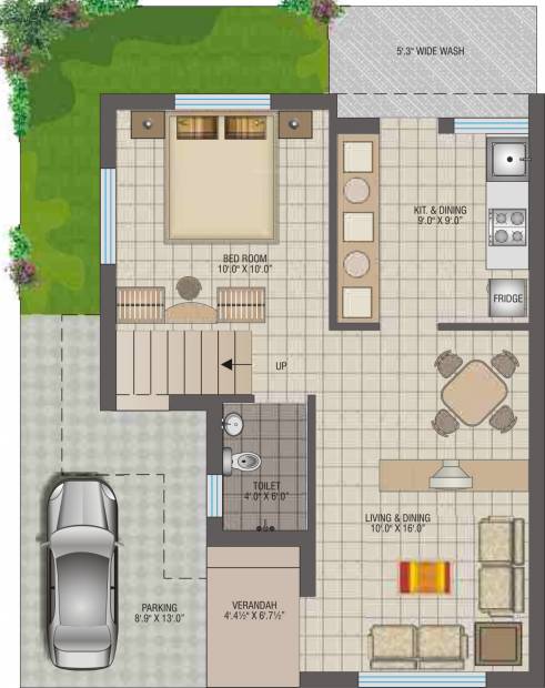 CJ Ganesh Shrusti (2BHK+2T (839 sq ft) + Pooja Room 839 sq ft)