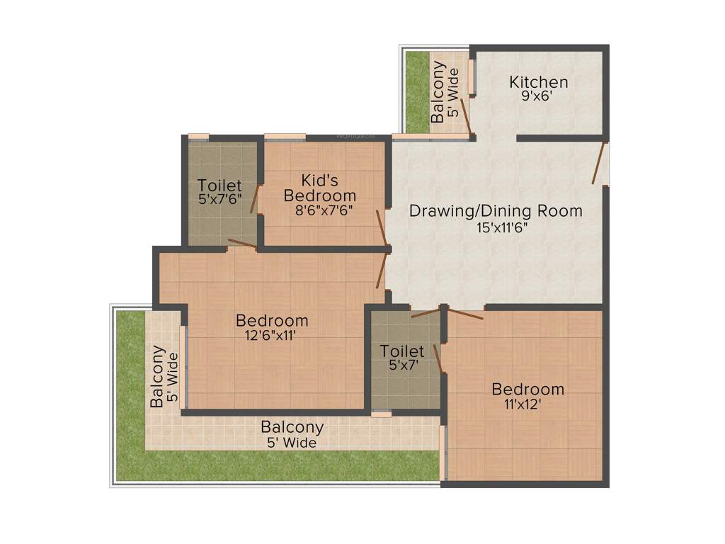Himalaya Pride (3BHK+2T (1,235 sq ft) 1235 sq ft)