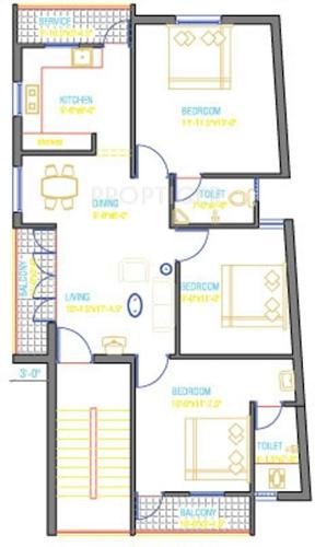 Arka Senthuram (3BHK+2T (1,250 sq ft) 1250 sq ft)
