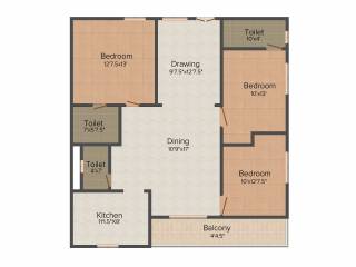 Happy Paradise (3BHK+3T (1,500 sq ft) 1500 sq ft) Happy Paradise (3BHK+3T (1,500 sq ft) 1500 sq ft)