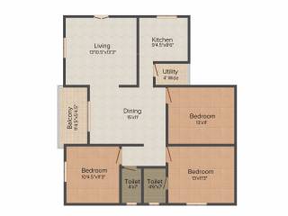 Happy Paradise (3BHK+2T (1,425 sq ft) 1425 sq ft) Happy Paradise (3BHK+2T (1,425 sq ft) 1425 sq ft)