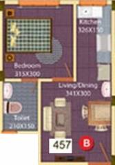 Indraneelam Laurel (1BHK+1T (457 sq ft) 457 sq ft)